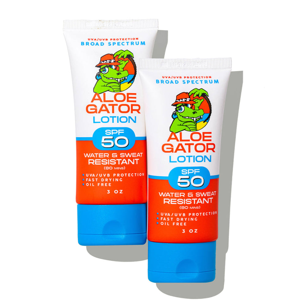 Aloe Gator SPF 50 Lotion 3 oz.  SunnyStuff.com