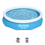 Fast Set Above Ground Pool 10'x26" w/ filter pump