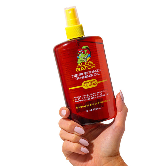 Aloe Gator Exotic Island Tanning Oil 8 oz.