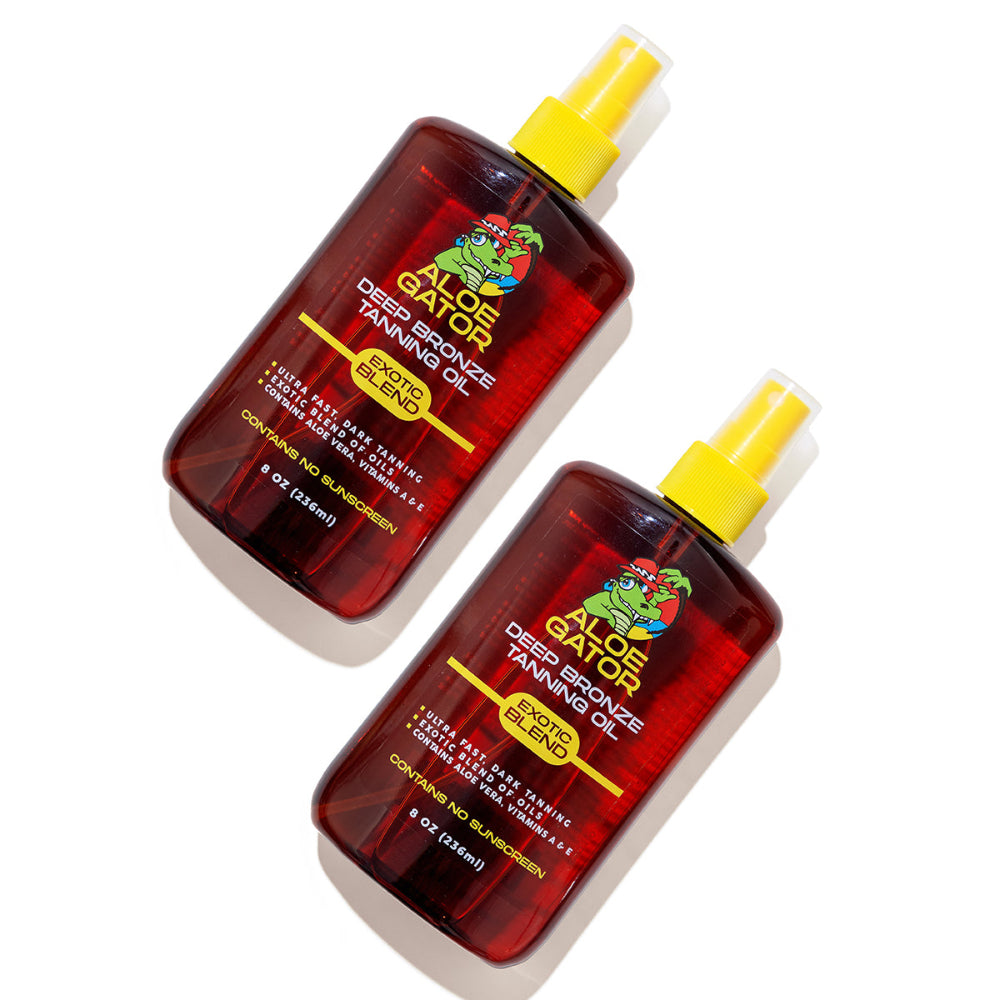 aloe selbstbräuner Aloe Gator Exotic Island Tanning Oil 8 oz. – SunnyStuff.com