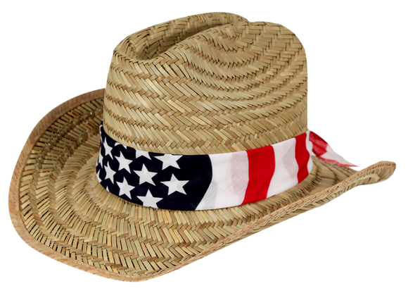 Solfish™ American Cowboy Rush Straw Hat Multi-Fit