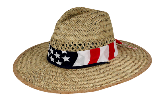 Solfish™ American Surfer Straw Hat Multi-Fit