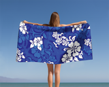 Baja Billy's™ Hibiscus Towel - blue