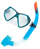 Silicone Pro Mask & Snorkel Set - adults blue