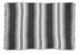 Woven Beach Blanket Large 48"x72" - black & grey