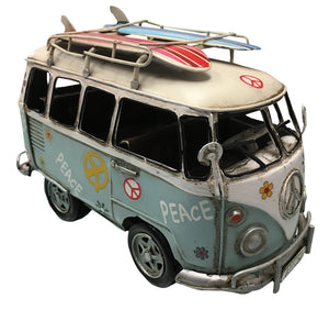 Classic Peace Van 8" w/ rack - blue
