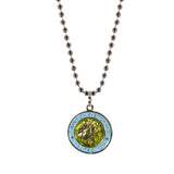 St. Christopher Necklace Small - lime/baby blue