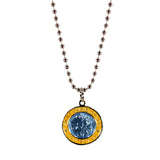St. Christopher Necklace Small - aqua/yellow