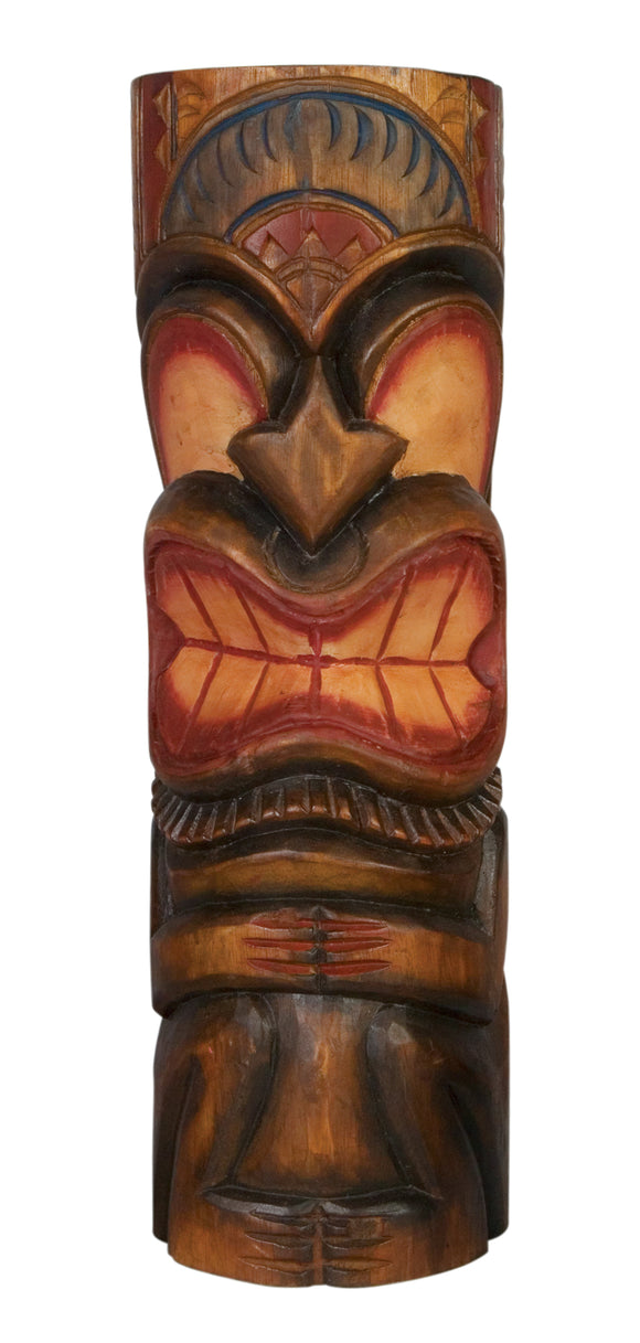 Hand Carved Tiki Totem Painted 20